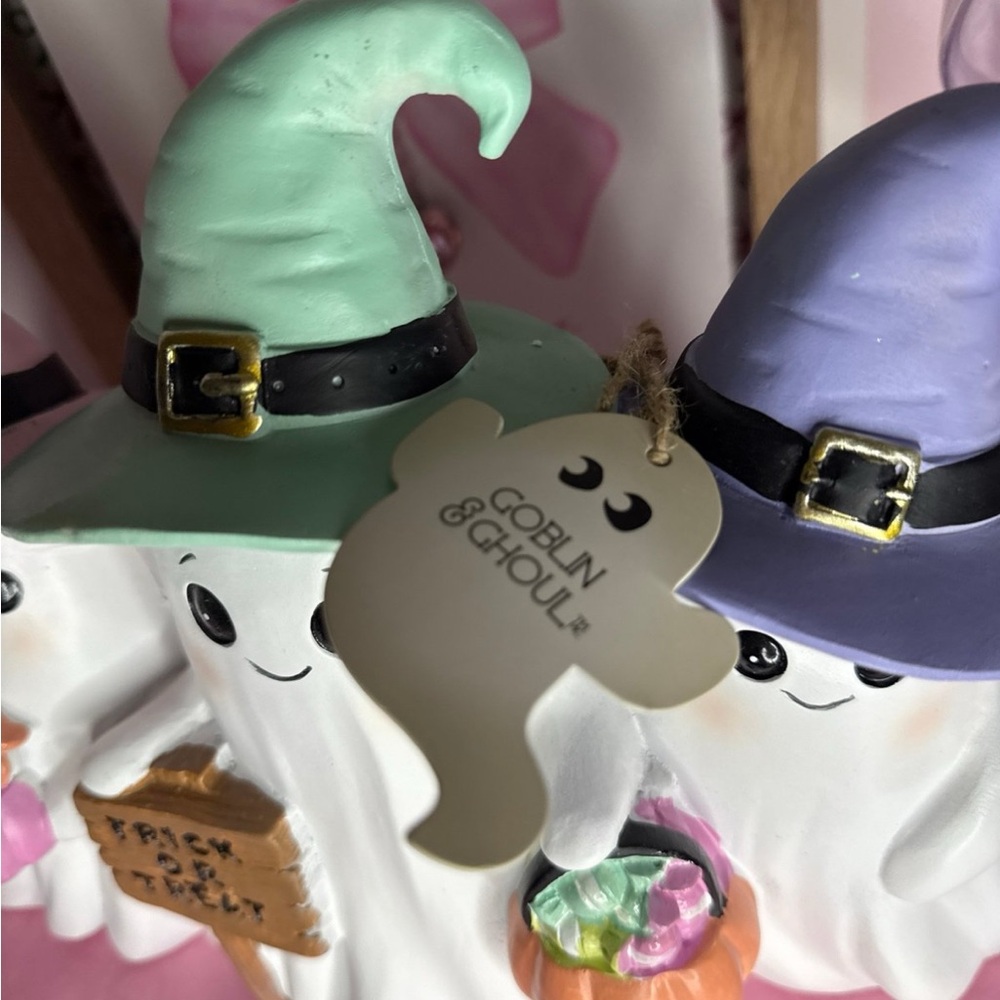 Summerween Pastel Ghost Trick or Treat Trio Decor - Picture 5 of 5